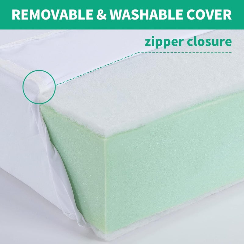 HOMBYS Couch Cushion Replacement Wrapped with Polyester Batting, High Density Couch Cushions Inserts with Dacron Fiber Layer,Upholstery Cushion Padding with Removable Cover,5 inch Thick,26"x26",1 Pcs - Image 5